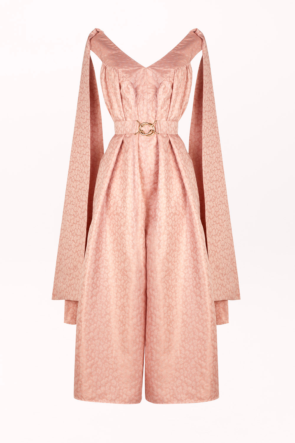 JUMPSUIT WITH TIE STRAPS AND WIDE LEGS
