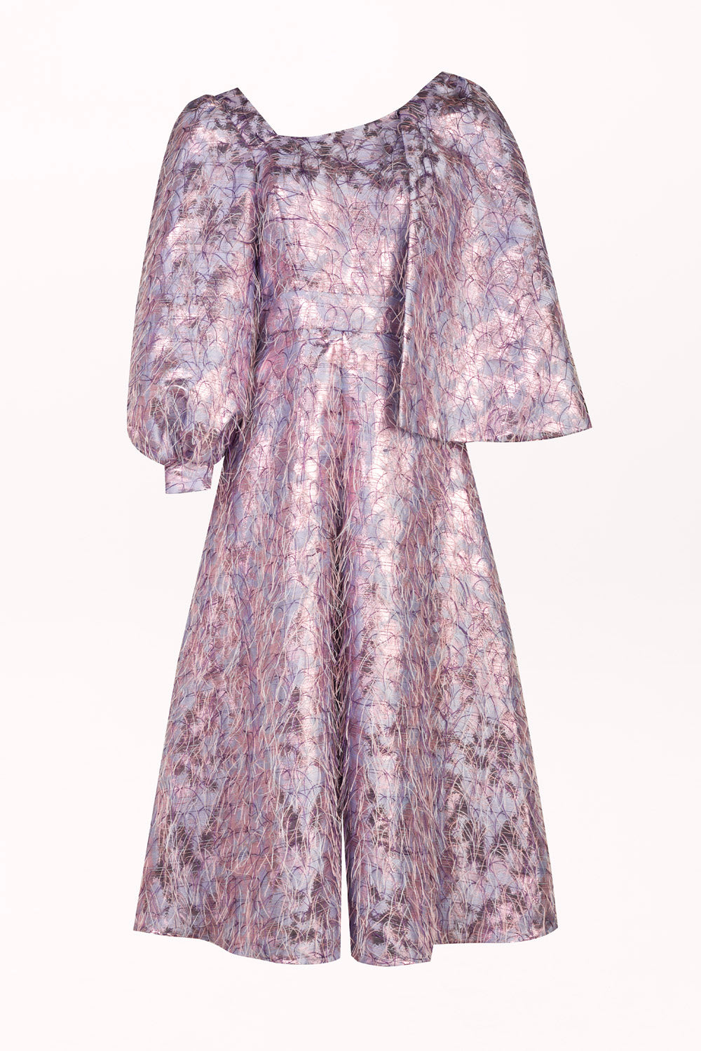 JUMPSUIT WITH ASYMMETRICAL SLEEVES AND WIDE LEGS