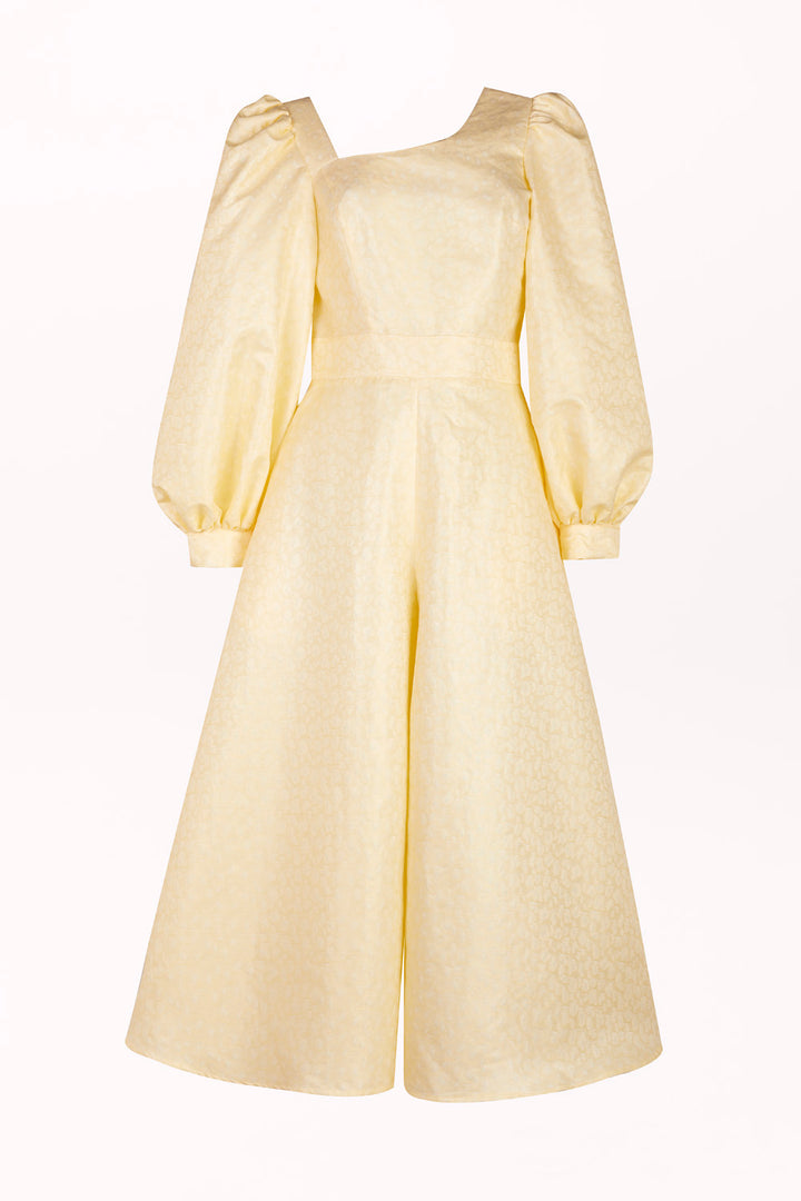 JUMPSUIT WITH AN ASYMMETRICAL NECKLINE AND WIDE LEGS
