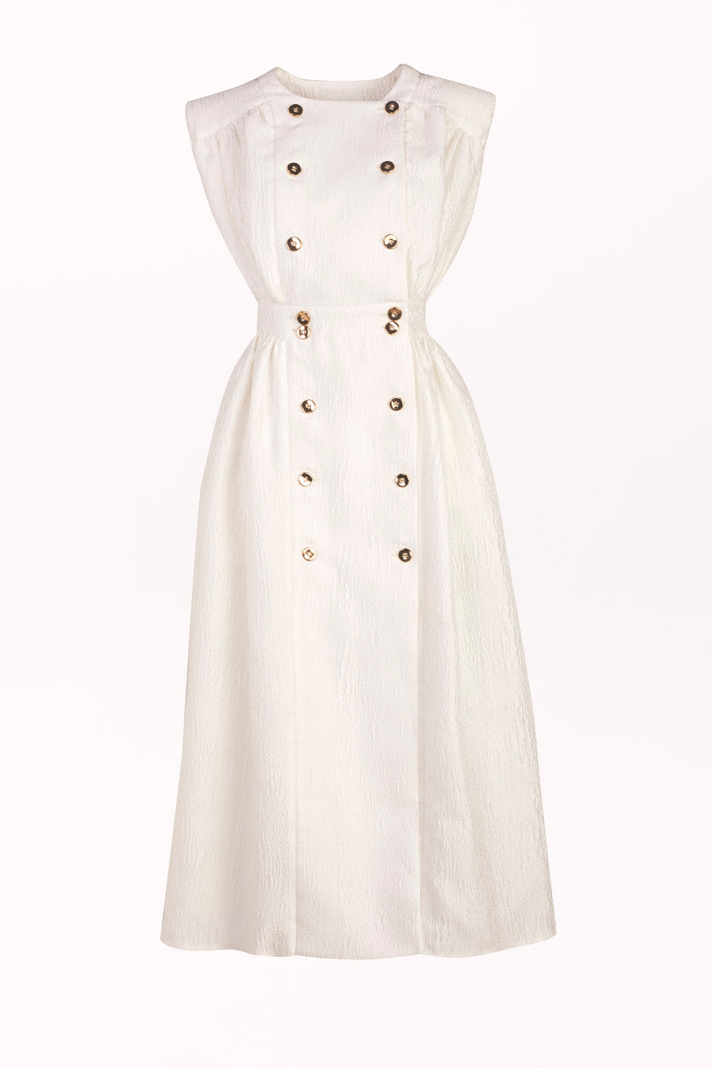 DOUBLE-BREASTED BUTTON-FRONT DRESS