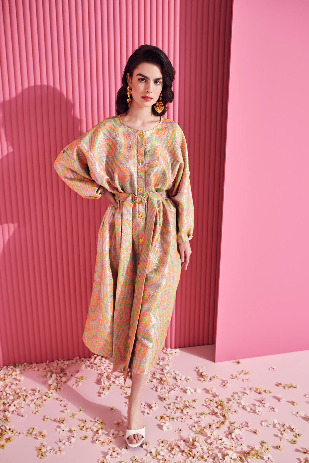 BUTTON-FRONT DRESS