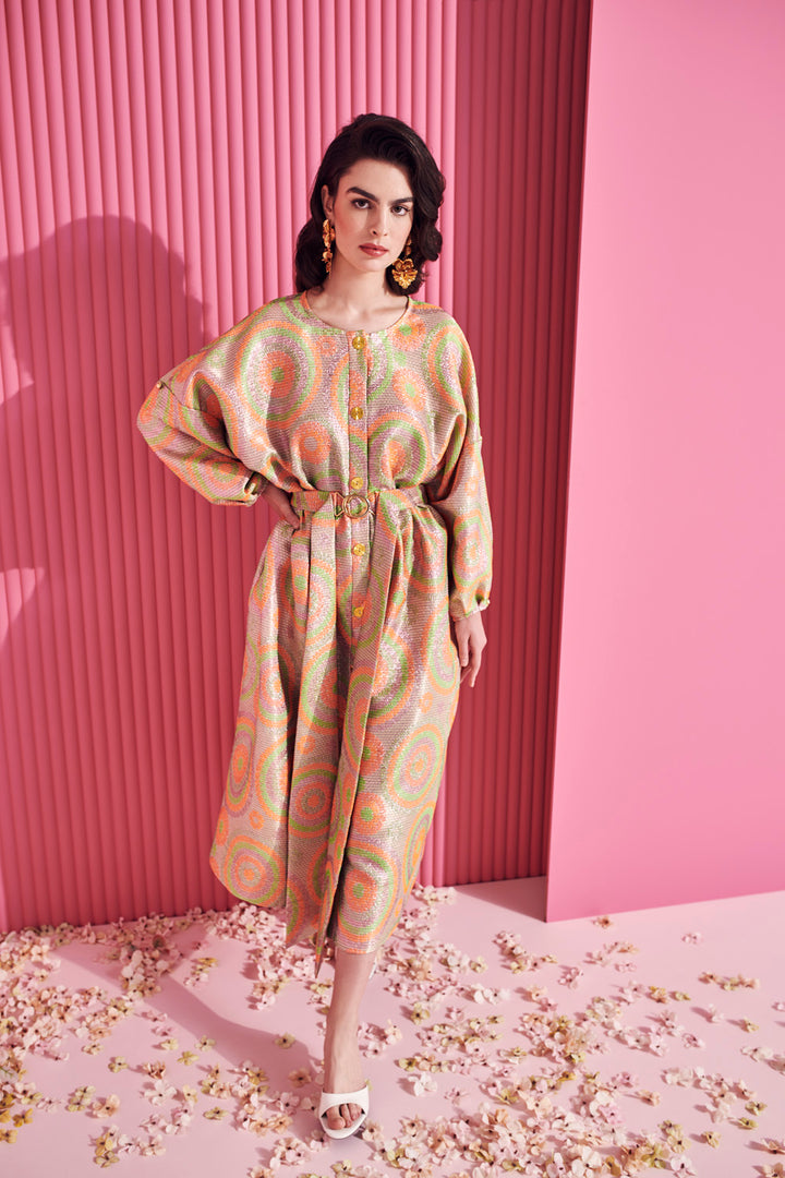 BUTTON-FRONT DRESS