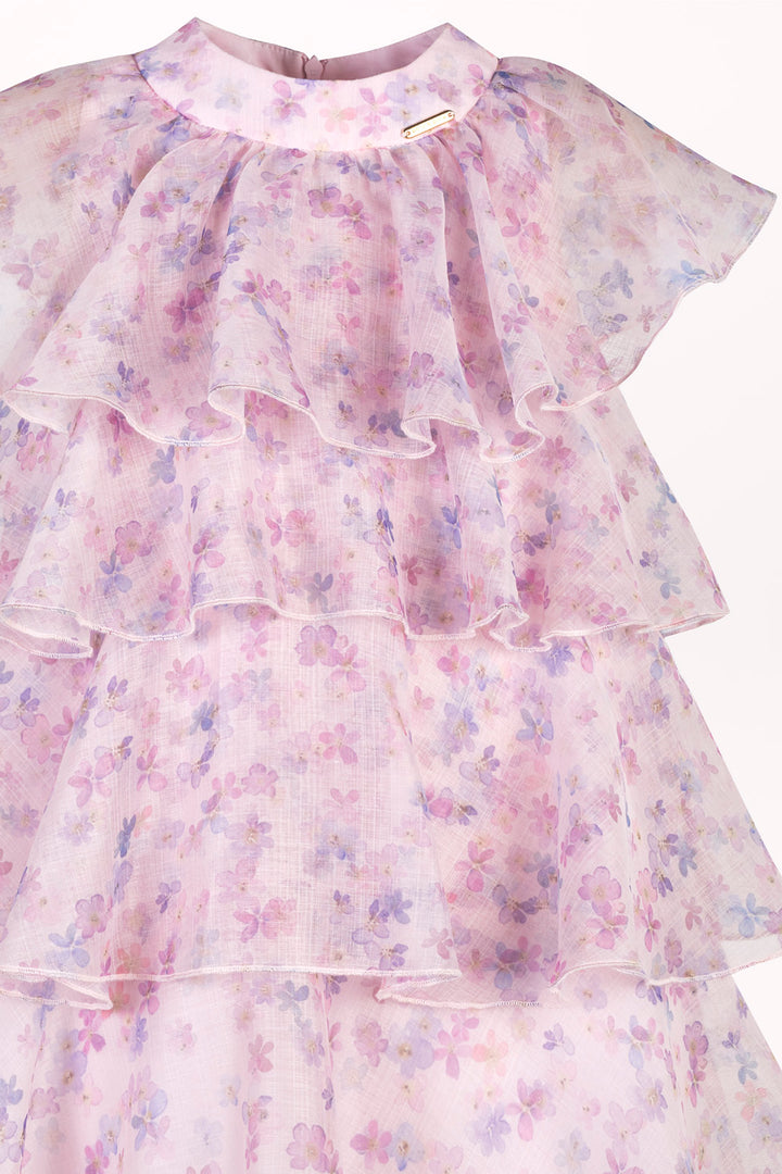RUFFLED FLORAL DRESS