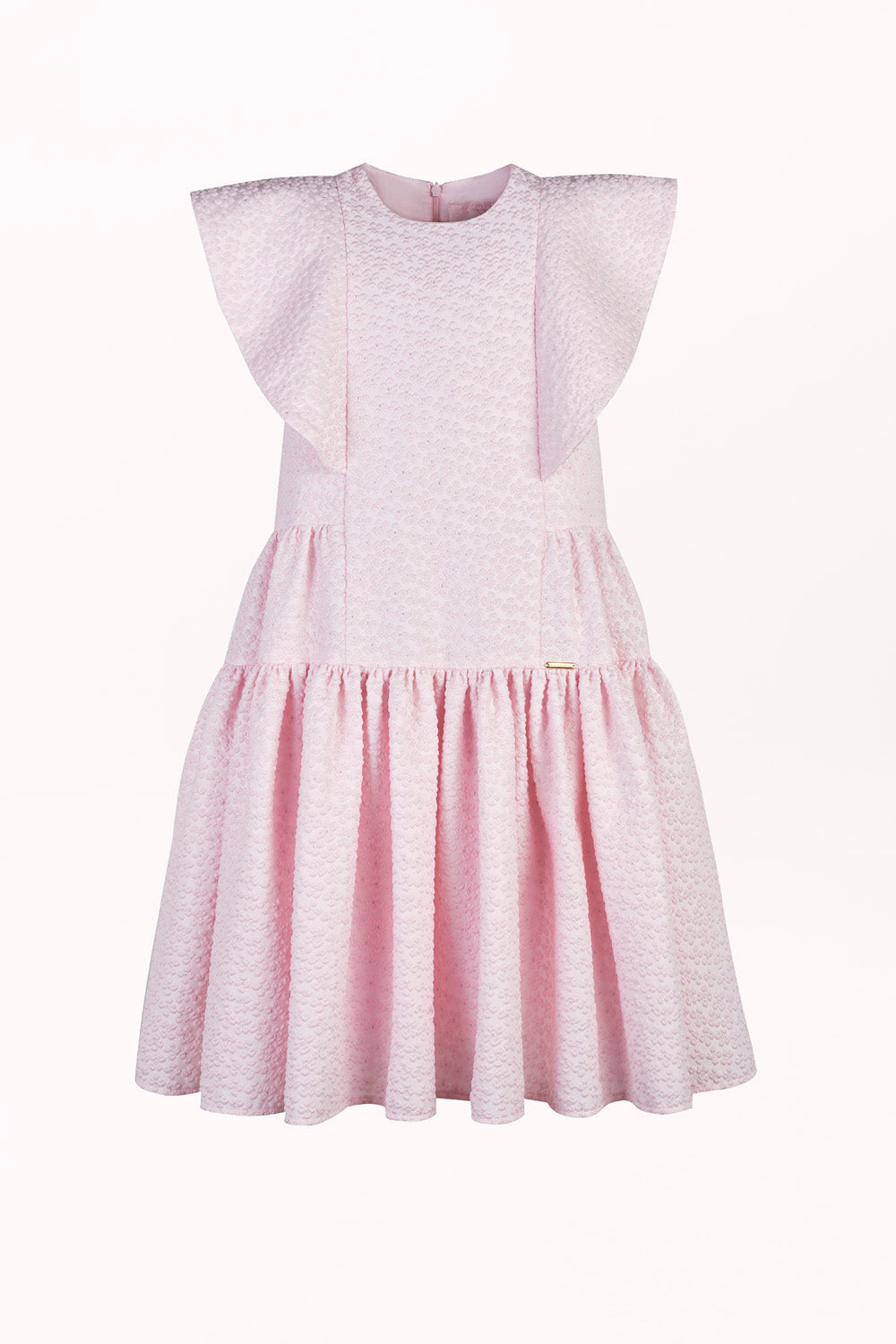 FLARED DRESS WITH A RUFFLE