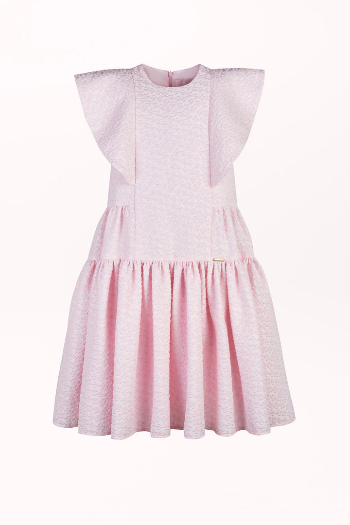 FLARED DRESS WITH A RUFFLE