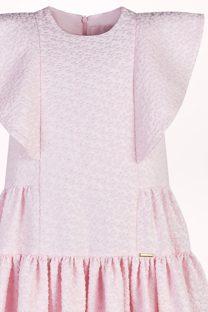 FLARED DRESS WITH A RUFFLE