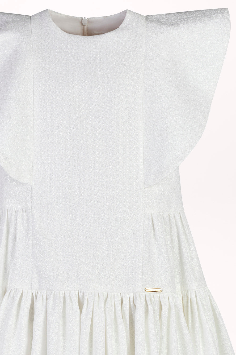 FLARED DRESS WITH A RUFFLE