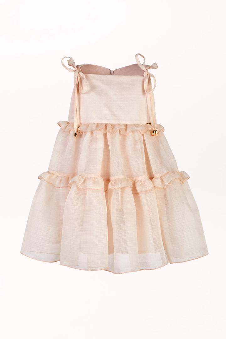 DRESS WITH BOW-TIE SHOULDER STRAPS