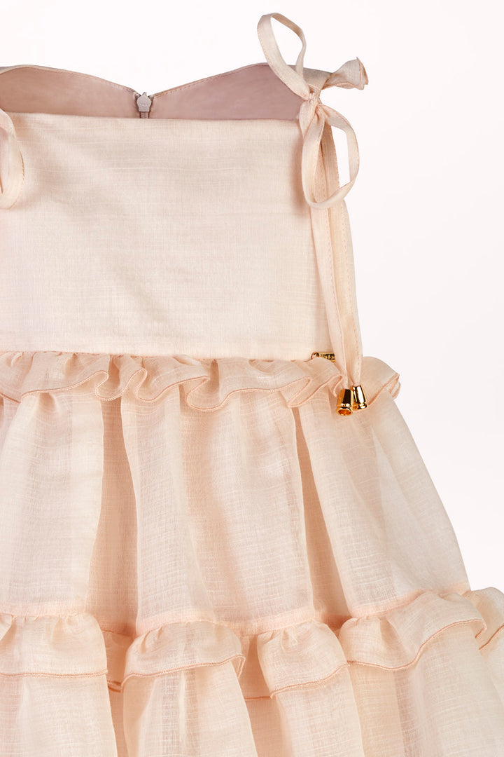 DRESS WITH BOW-TIE SHOULDER STRAPS