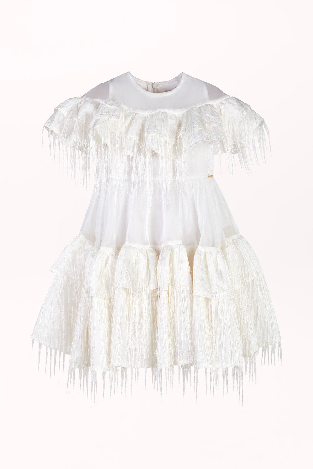 FRINGED FABRIC DRESS