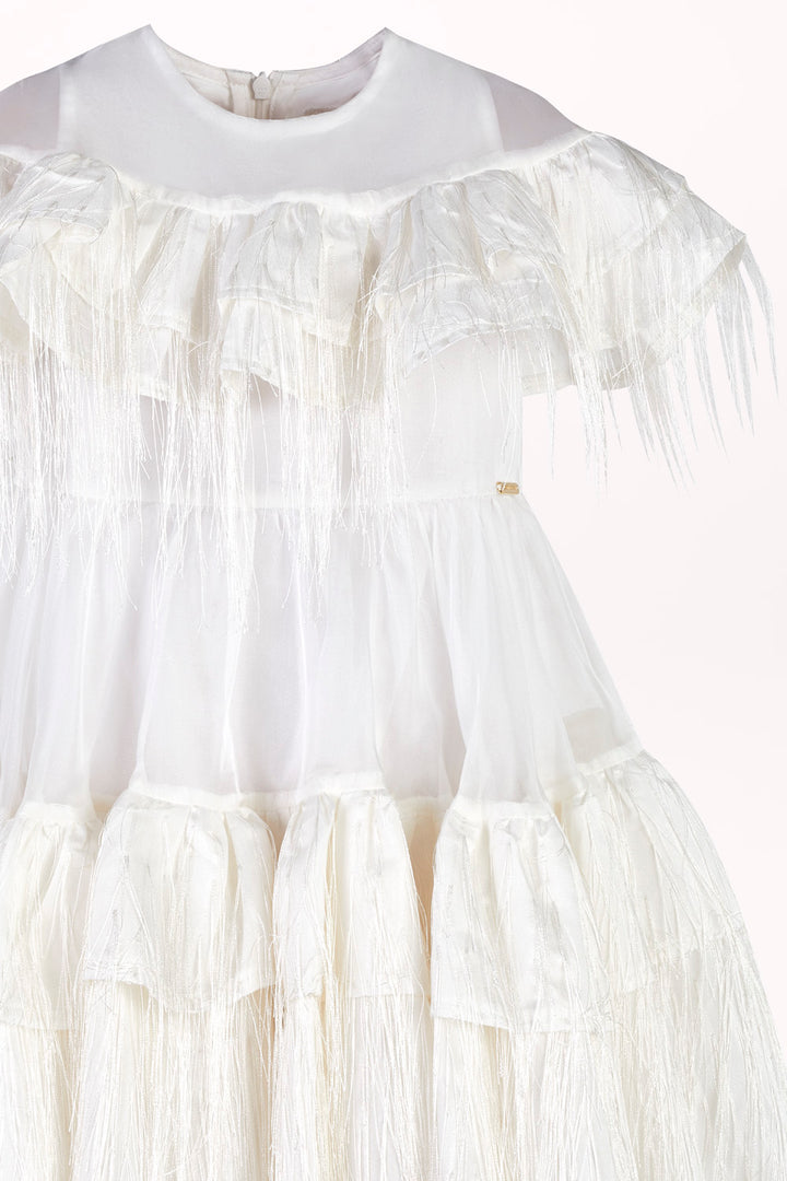 FRINGED FABRIC DRESS