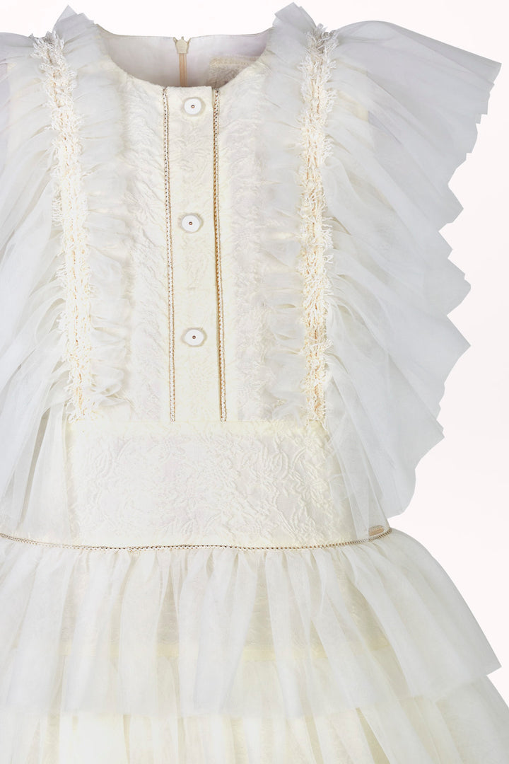 TULLE DRESS WITH FRILLS
