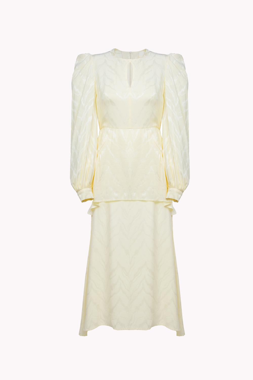 BIANCA LYOCELL AND VISCOSE MIDI DRESS
