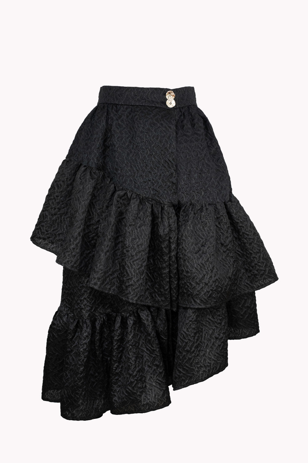CASSANDRA ASYMMETRICAL RUFFLED SKIRT