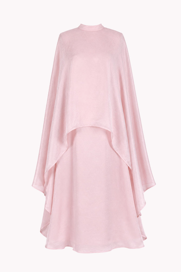 MALVINE VISCOSE DRESS WITH A CAPE