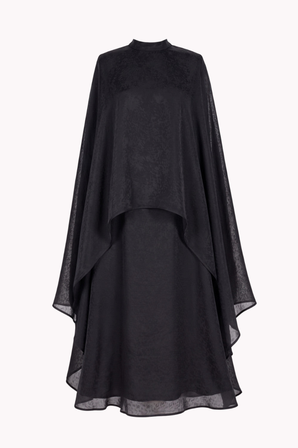 MALVINE VISCOSE DRESS WITH A CAPE
