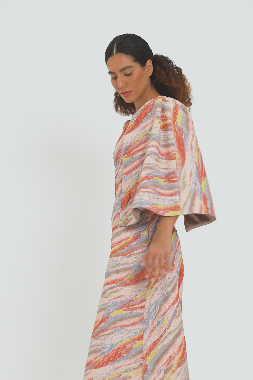 JUMPSUIT WITH WIDE LEGS AND AN ASYMMETRICAL NECKLINE